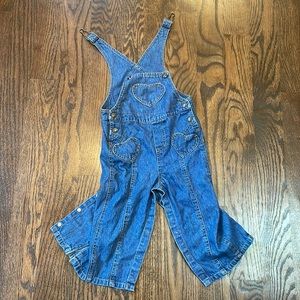 Babies and toddlers 24m denim overalls with hearts